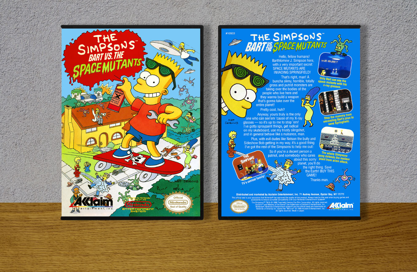 Simpsons, The: Bart vs the Space Mutants, Case Color: DARK GREY (OEM DS CASE COLOR)