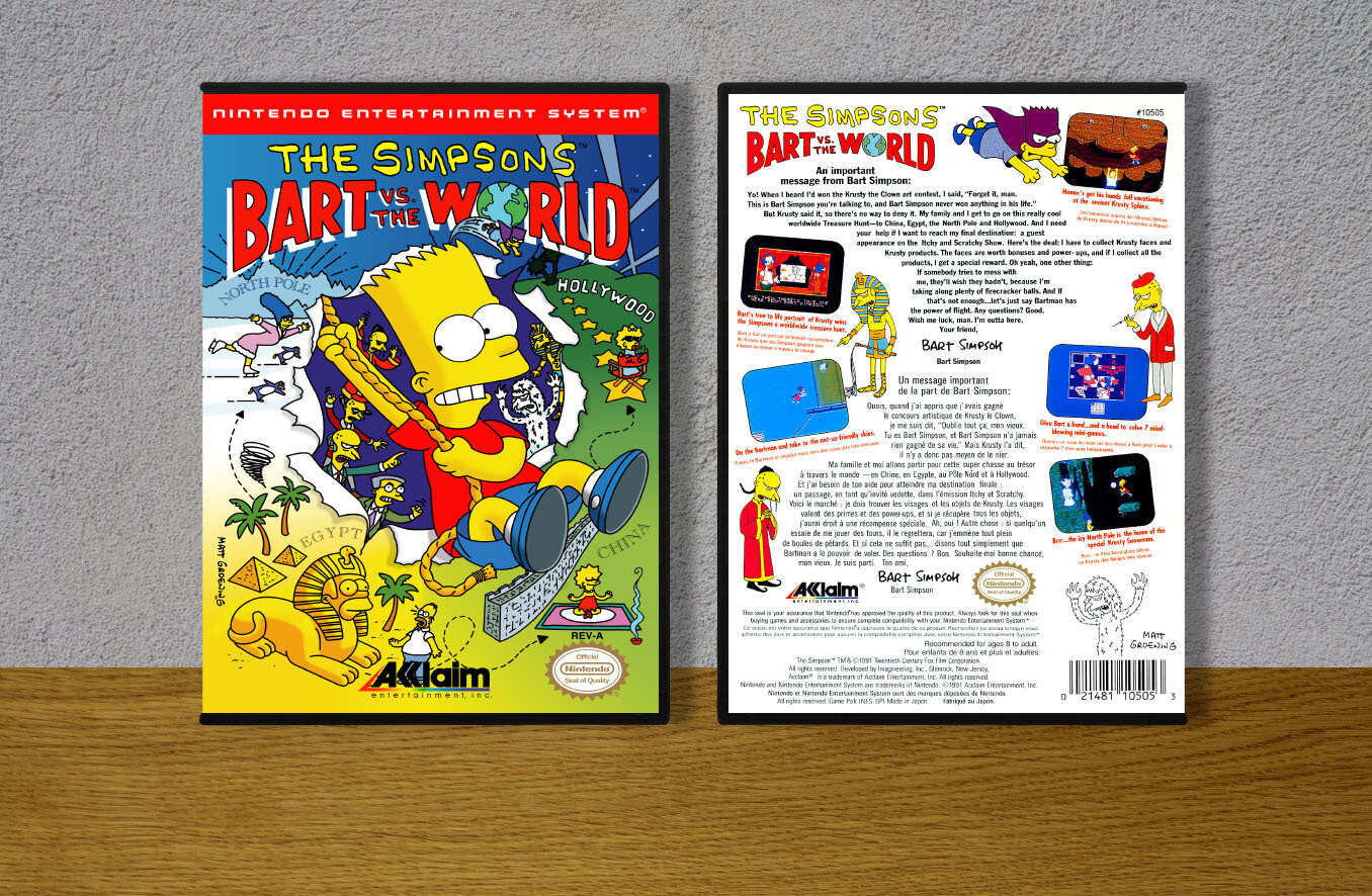 Simpsons, The: Bart vs the World, Case Color: DARK GREY (OEM DS CASE COLOR)