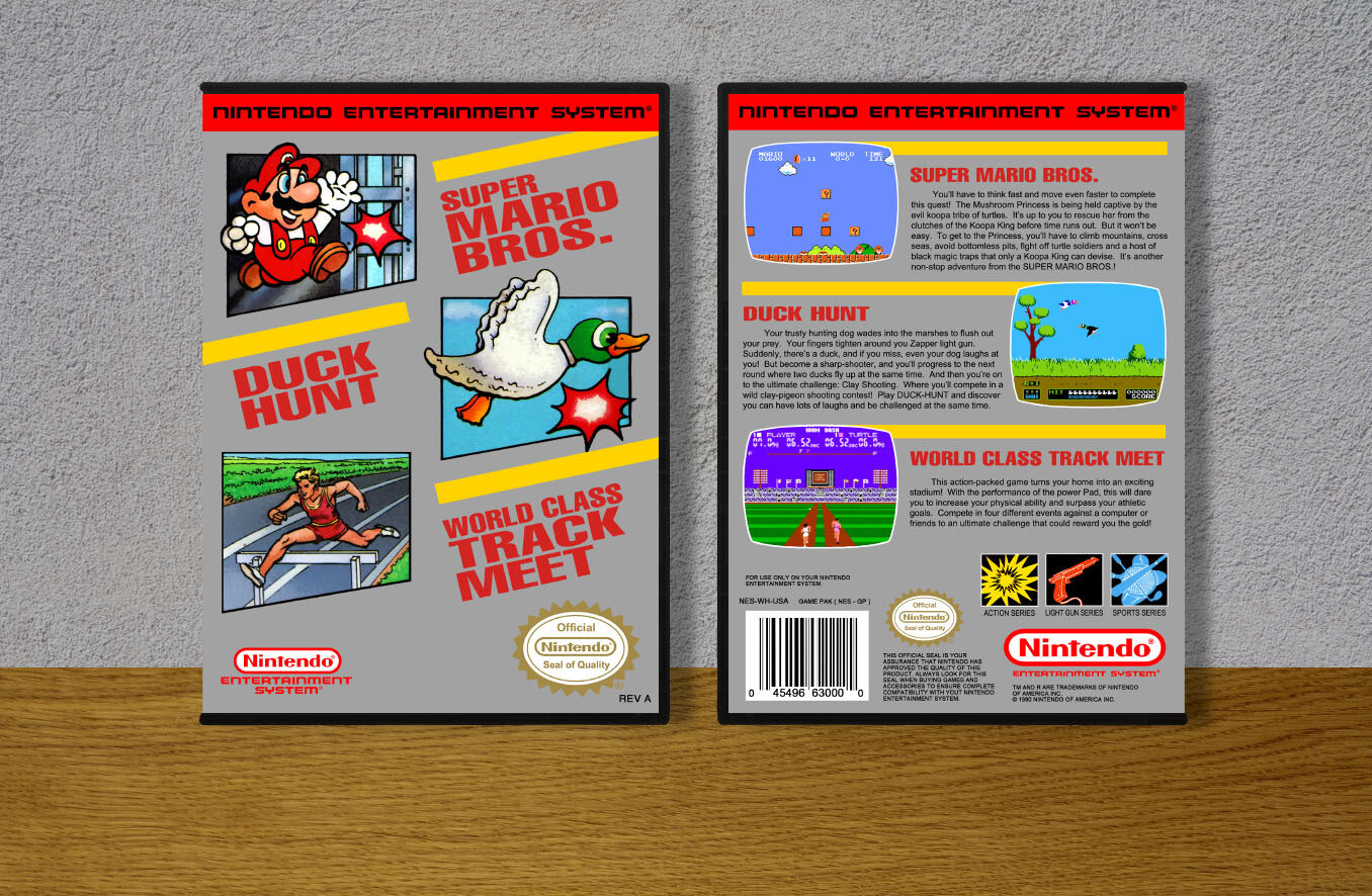Super Mario Bros. / Duck Hunt / World Class Track Meet, Case Color: DARK GREY (OEM DS CASE COLOR)