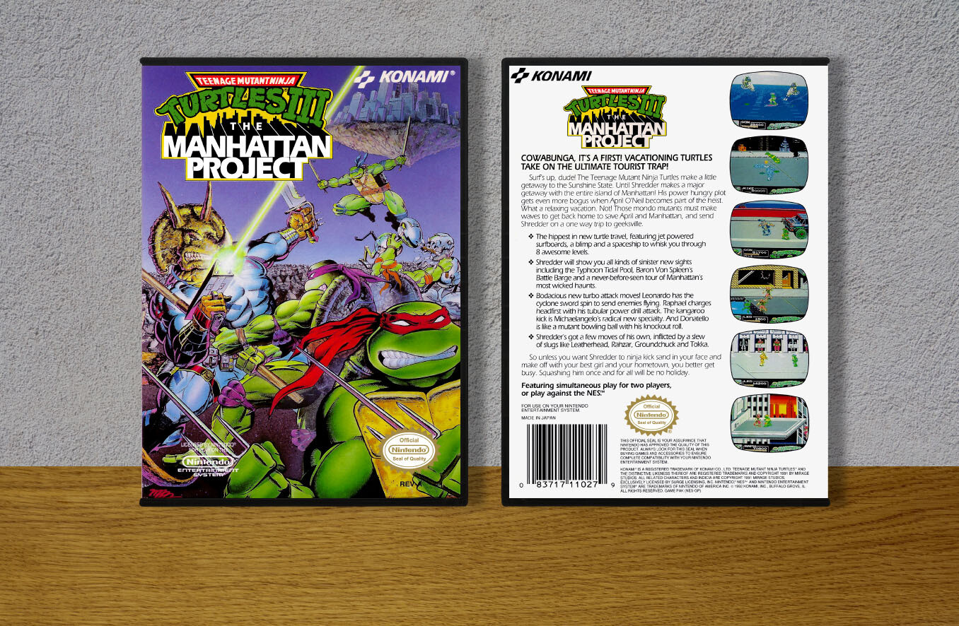 Teenage Mutant Ninja Turtles III: The Manhattan Project (Conforming Spine), Case Color: DARK GREY (OEM DS CASE COLOR)