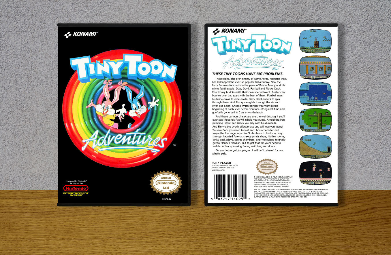 Tiny Toon Adventures, Case Color: DARK GREY (OEM DS CASE COLOR)