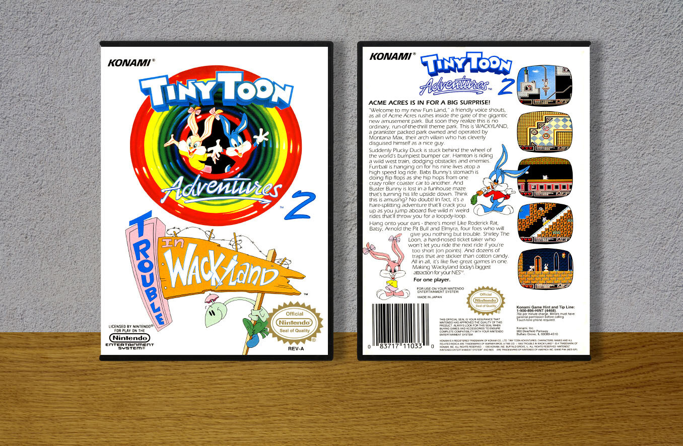 Tiny Toon Adventures 2, Case Color: DARK GREY (OEM DS CASE COLOR)