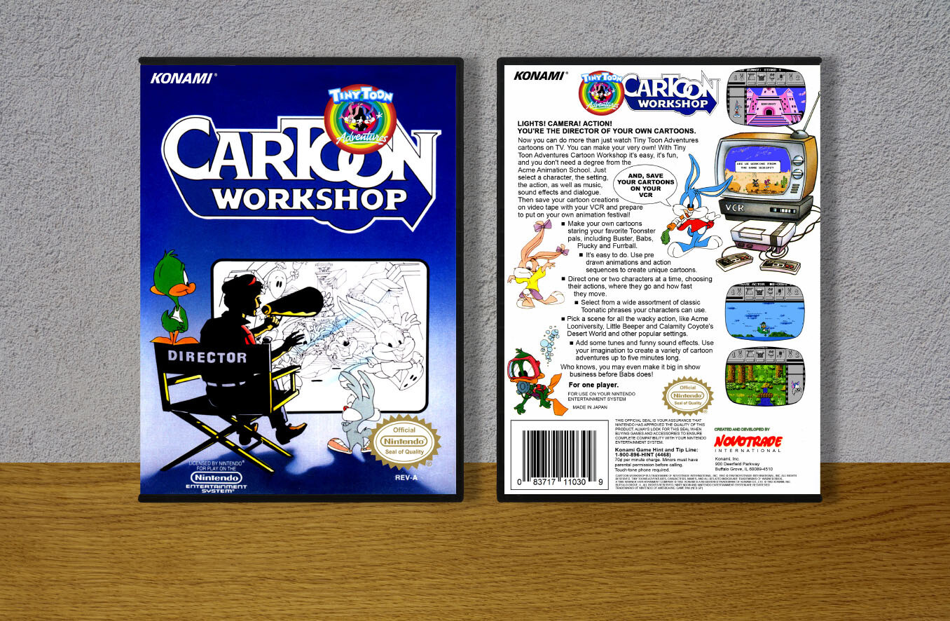 Tiny Toon Adventures Cartoon Workshop, Case Color: DARK GREY (OEM DS CASE COLOR)