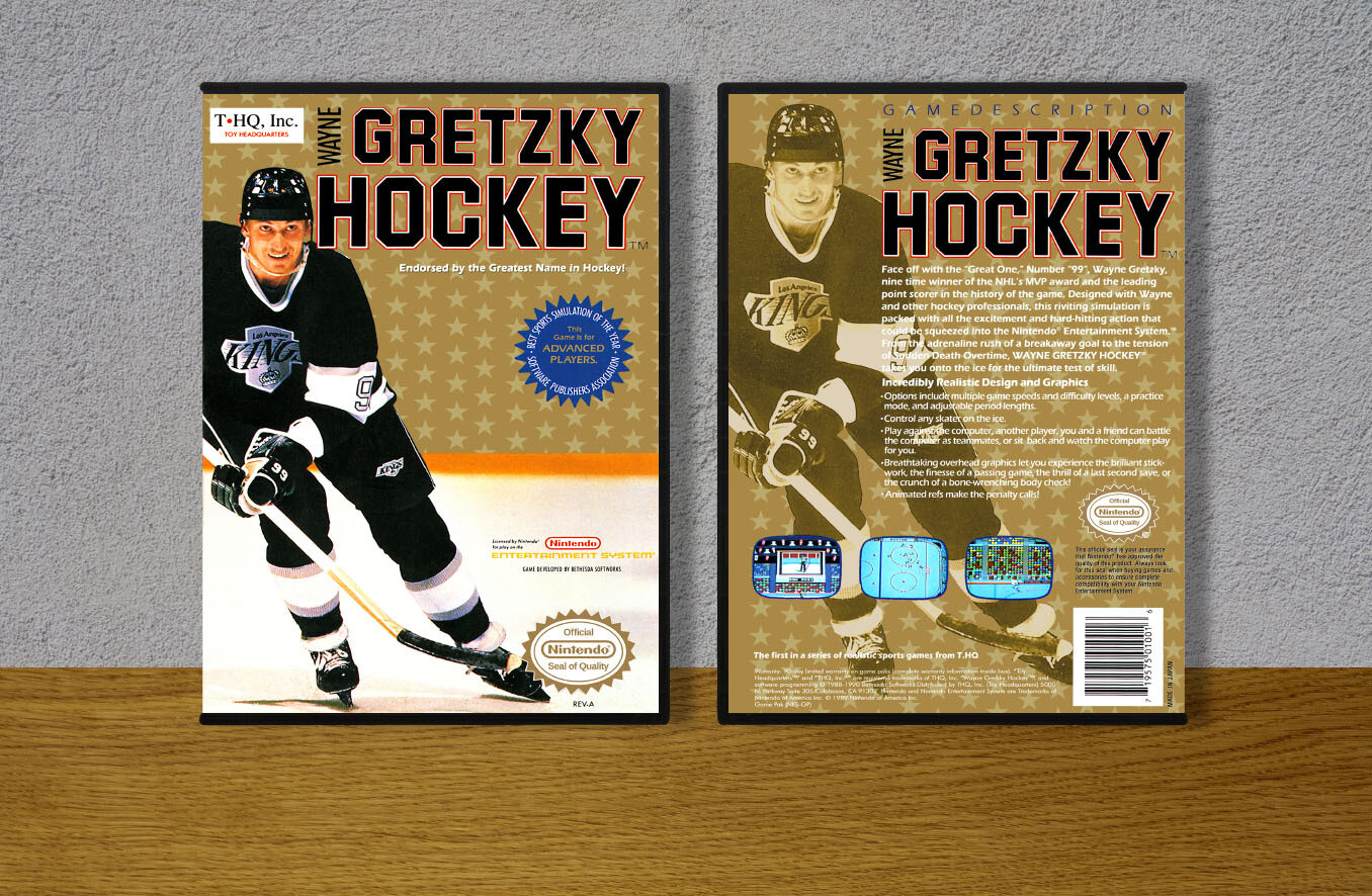 Wayne Gretzky Hockey (Kings Jersey), Case Color: DARK GREY (OEM DS CASE COLOR)