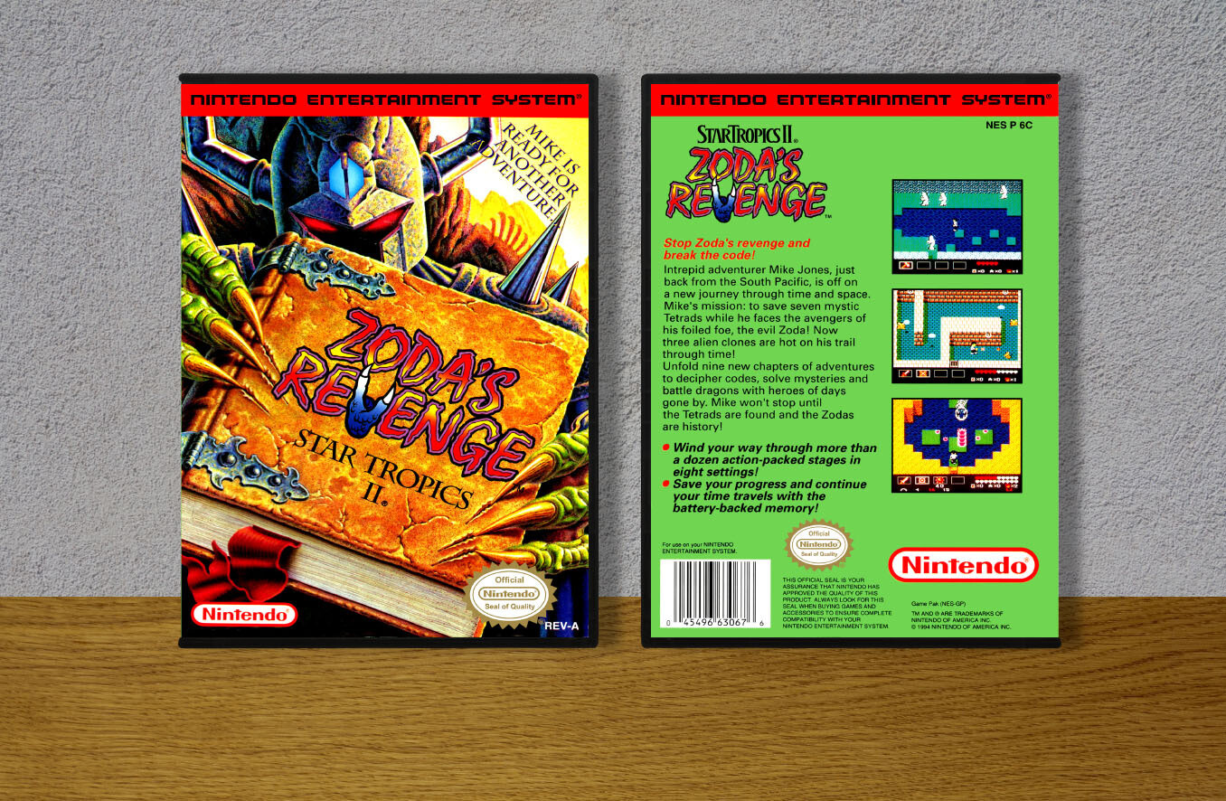 Zoda&#39;s Revenge: Star Tropics II (Rearranged Logo), Case Color: DARK GREY (OEM DS CASE COLOR)