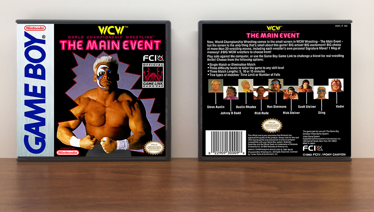WCW: The Main Event, Artwork Spine Color: Chrome
