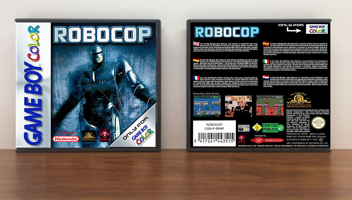 RoboCop (PAL), Artwork Spine Color: Chrome