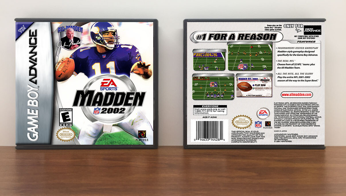 Madden 2002, Artwork Spine Color: Chrome