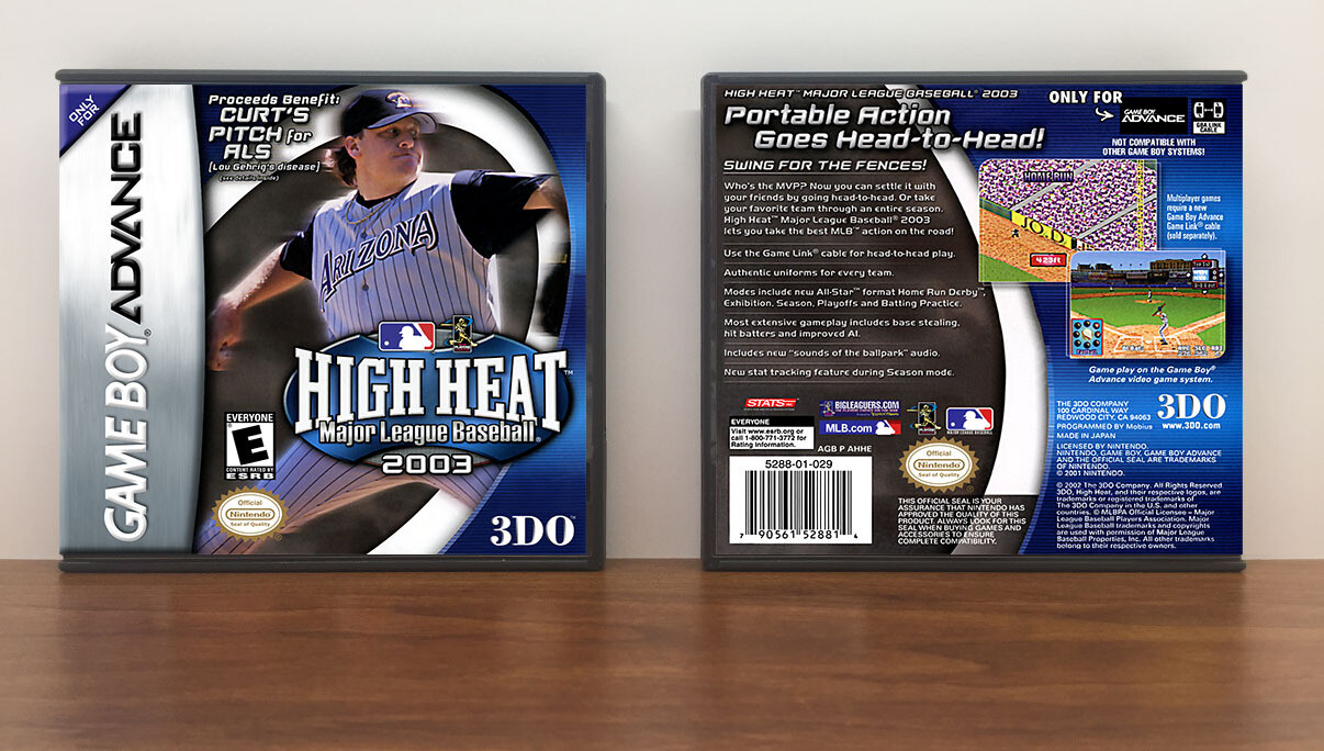 High Heat Major League Baseball 2003, Artwork Spine Color: Chrome