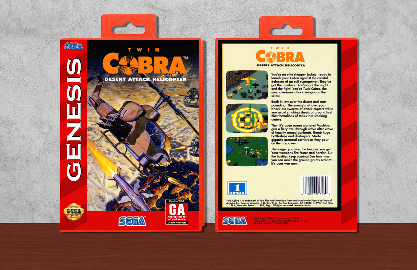 Twin Cobra: Desert Attack Helicopter, Case Color: Red