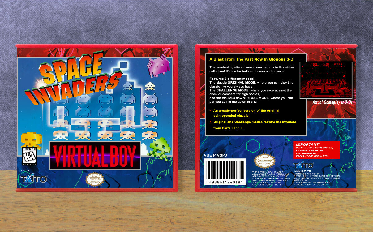 Space Invaders Virtual Collection (English Translation), Case Color: Red