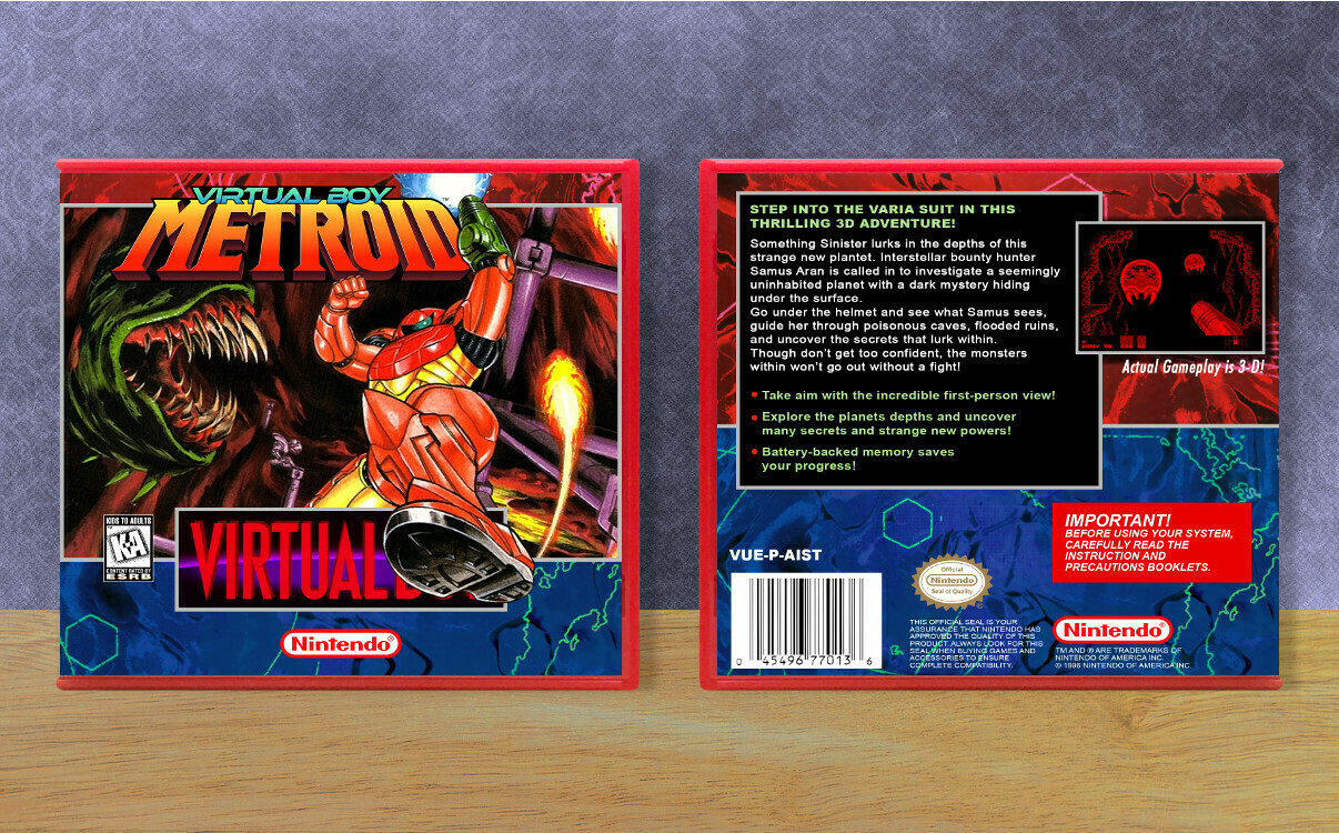 Virtual Boy Metroid, Case Color: Red