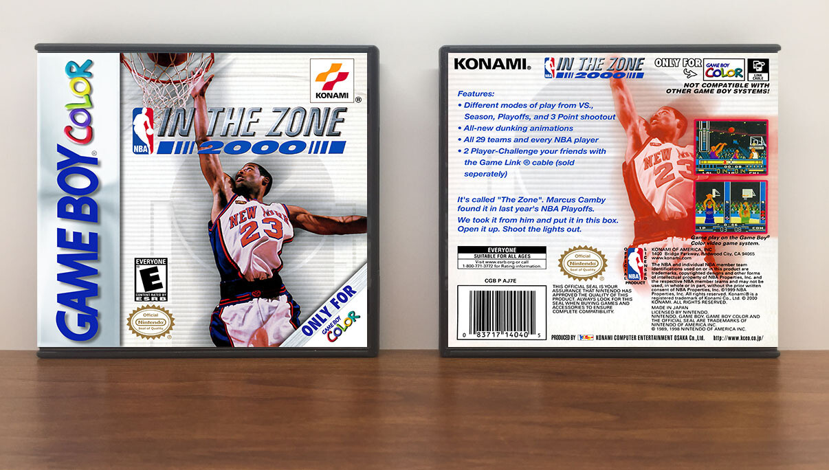 NBA In the Zone 2000, Artwork Spine Color: Chrome