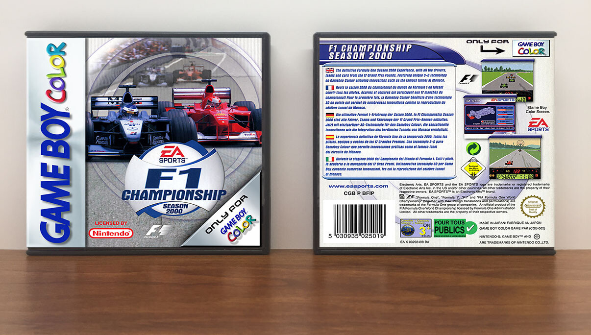 F1 Championship Season 2000 (PAL), Artwork Spine Color: Chrome