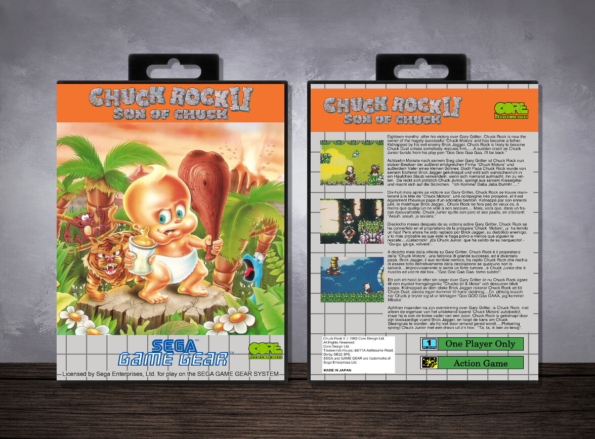 Chuck Rock II: Son of Chuck, Case Color: Black