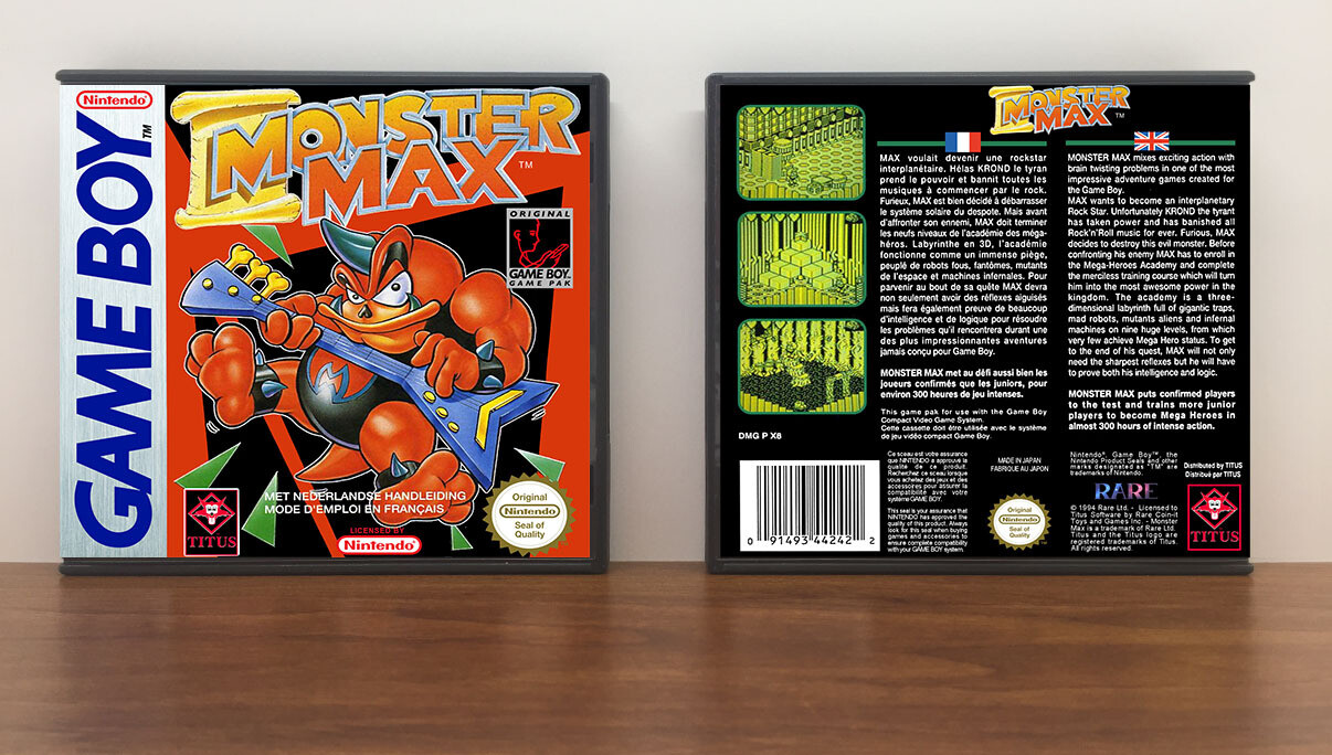 Monster Max (PAL), Artwork Spine Color: Chrome