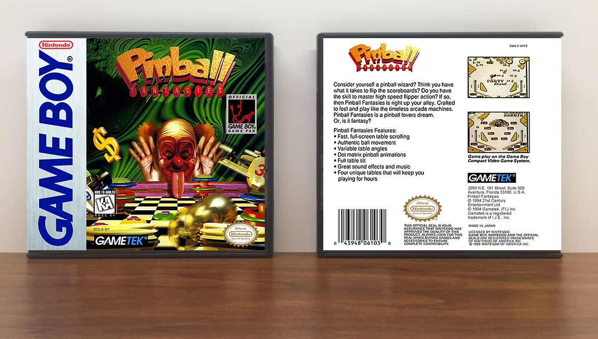 Pinball Fantasies, Artwork Spine Color: Chrome