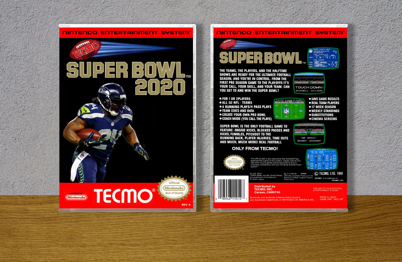 Tecmo Super Bowl 2020, Case Color: CLEAR (Transparent)