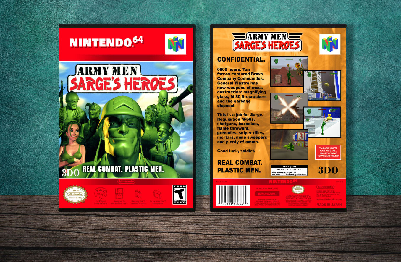 Army Men: Sarge's Heroes, Case Color: DARK GREY (OEM DS CASE COLOR)