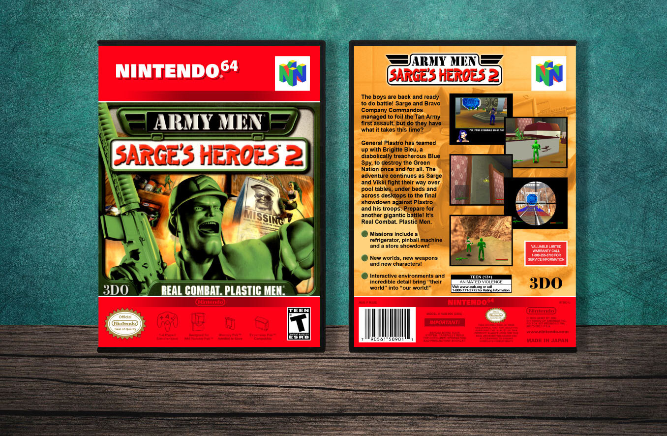 Army Men: Sarge&#39;s Heroes 2, Case Color: DARK GREY (OEM DS CASE COLOR)