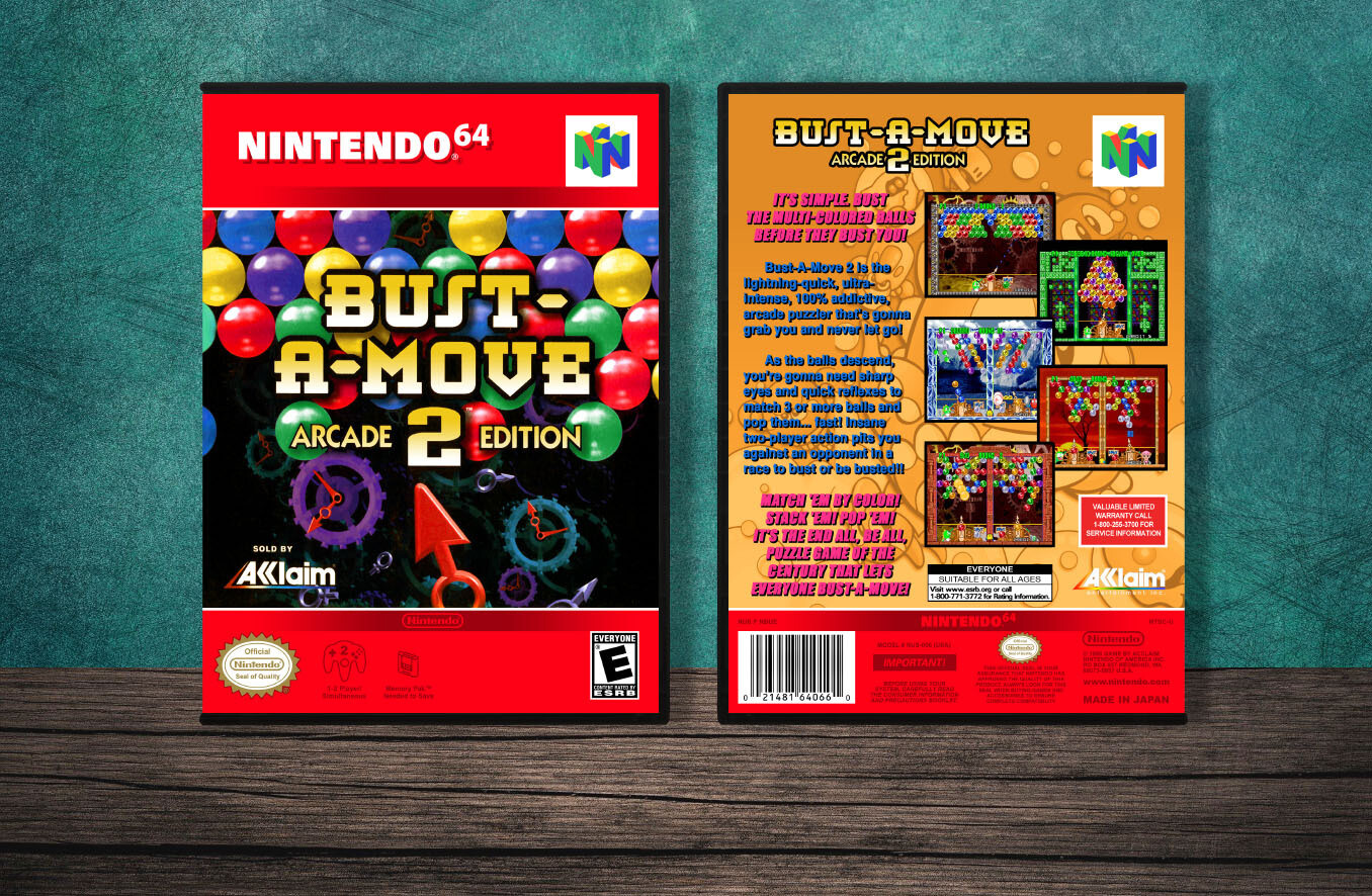Bust A Move 2 Arcade Edition N64 Video Game Case