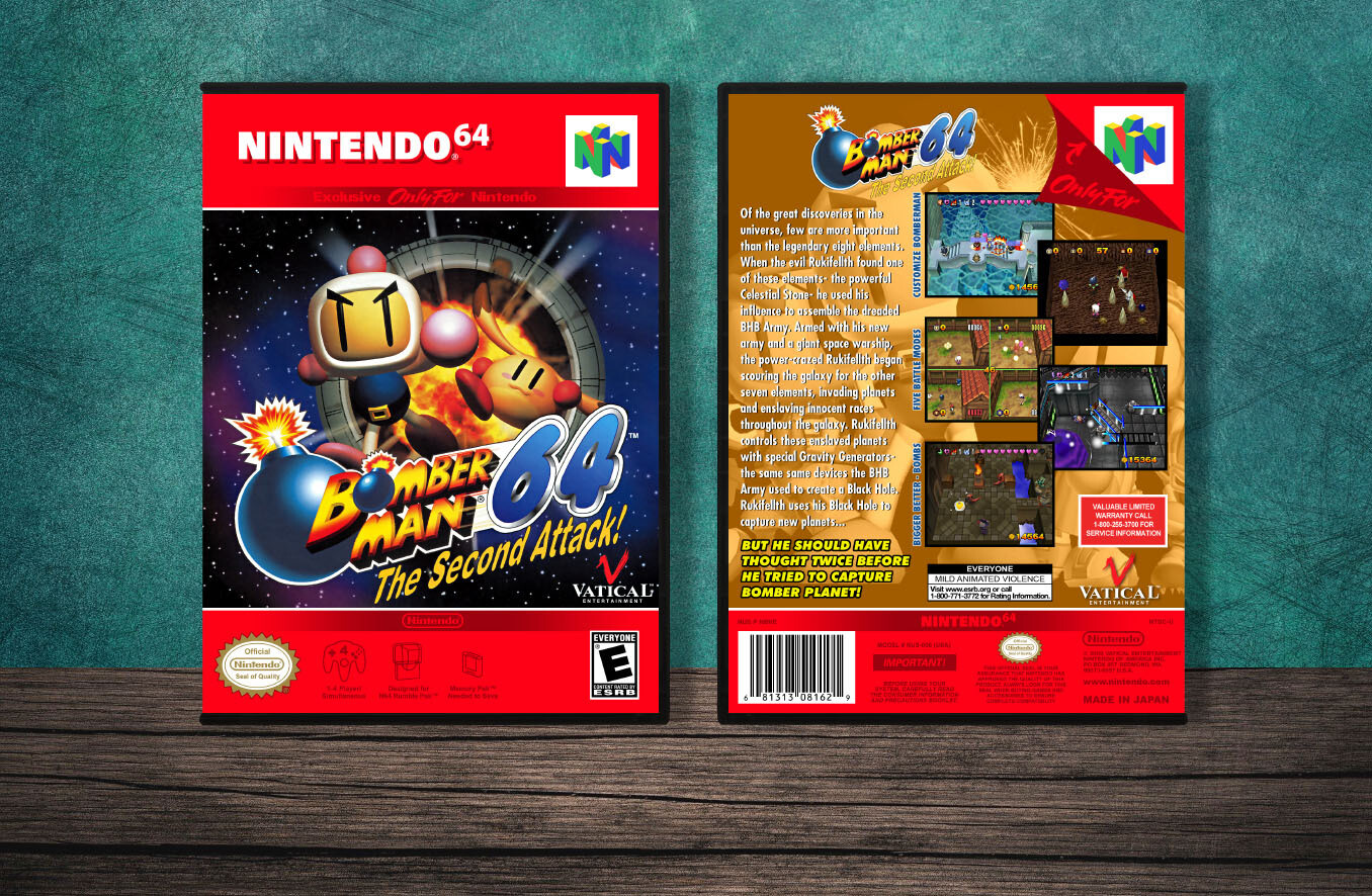 Bomberman 64: Second Attack, Case Color: DARK GREY (OEM DS CASE COLOR)