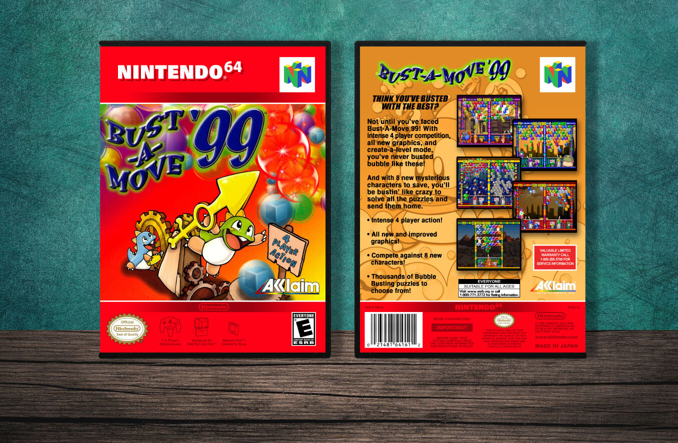 Bust A Move '99 N64 Video Game Case