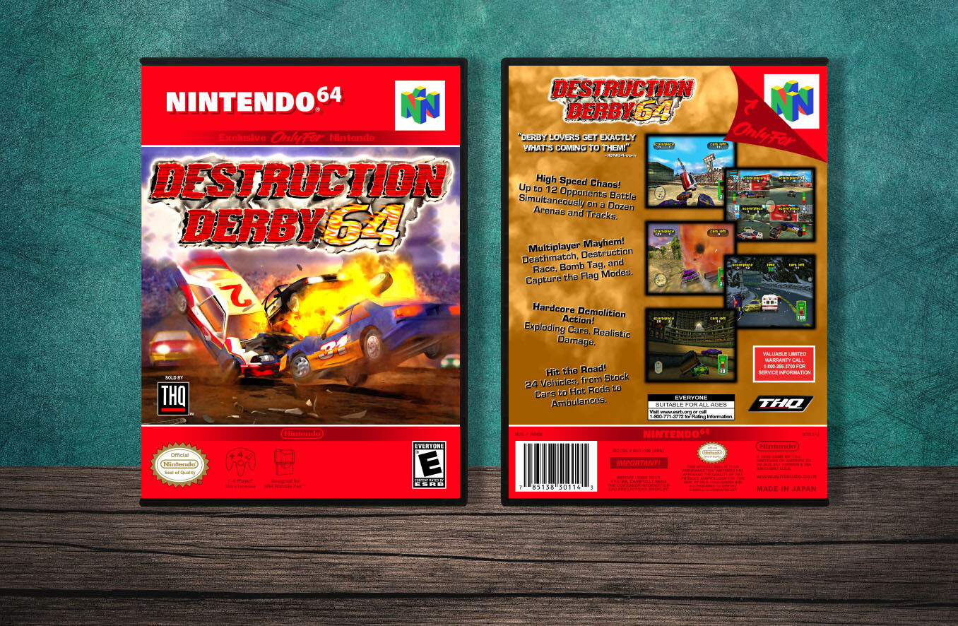 Destruction Derby 64, Case Color: DARK GREY (OEM DS CASE COLOR)