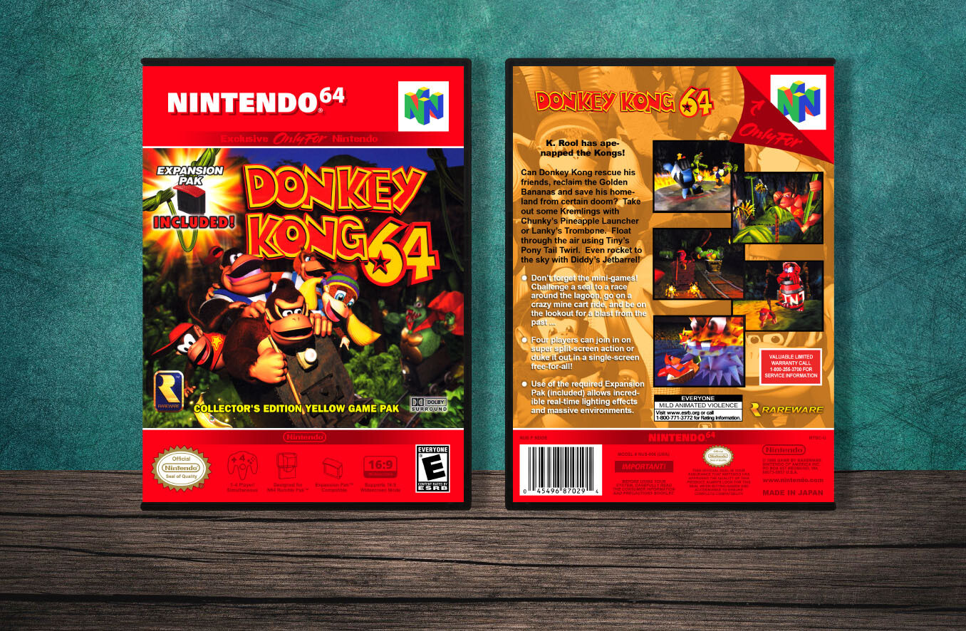 Donkey Kong 64, Case Color: DARK GREY (OEM DS CASE COLOR)