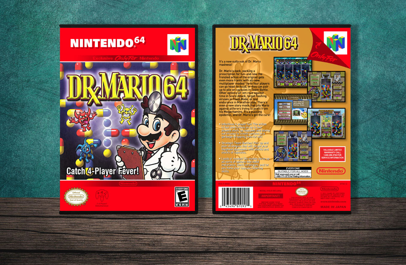 Dr. Mario 64, Case Color: DARK GREY (OEM DS CASE COLOR)