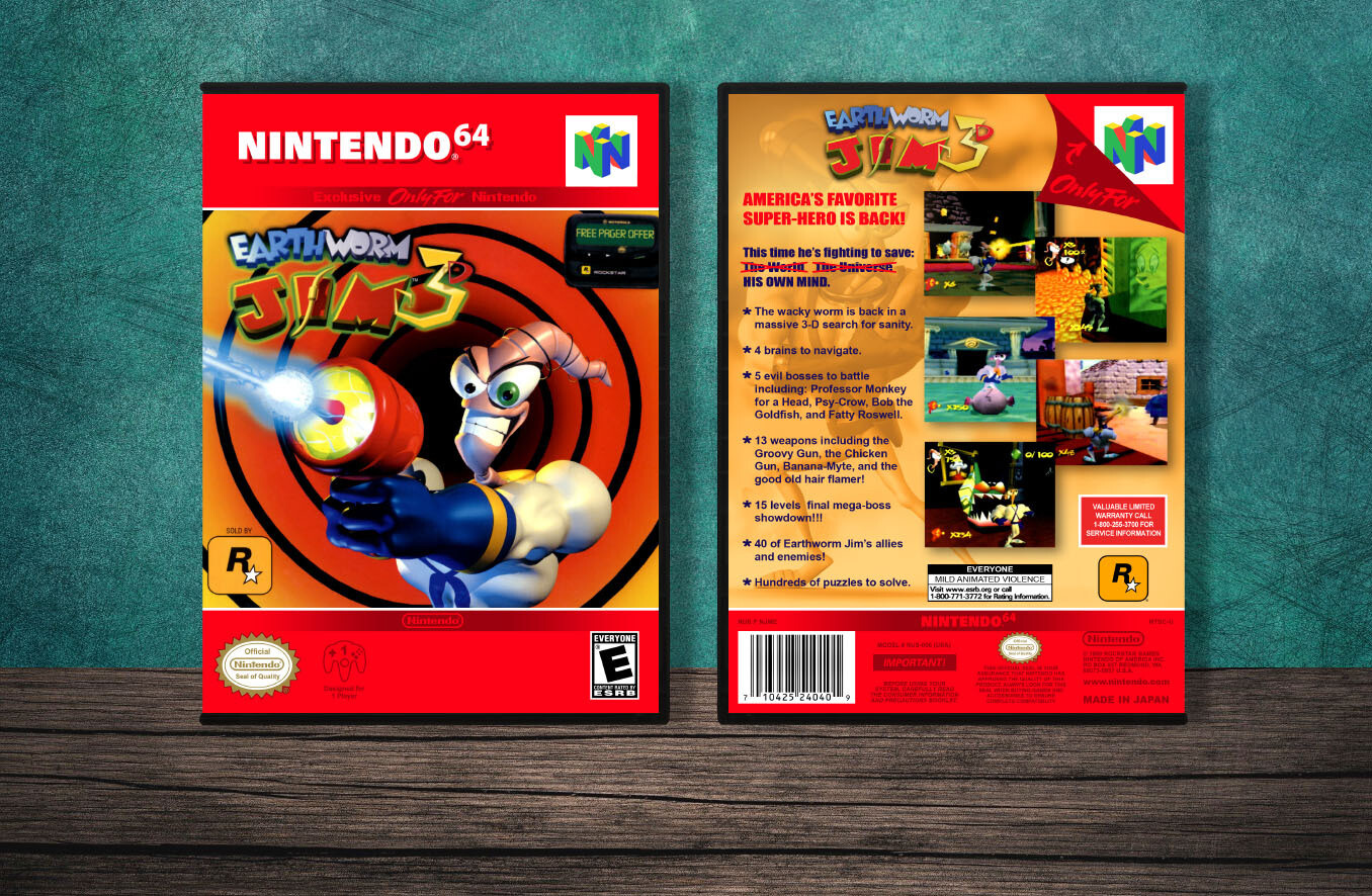 Earthworm Jim 3D, Case Color: DARK GREY (OEM DS CASE COLOR)