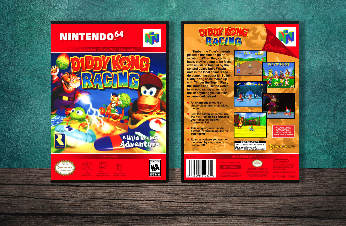 Diddy Kong Racing, Case Color: DARK GREY (OEM DS CASE COLOR)