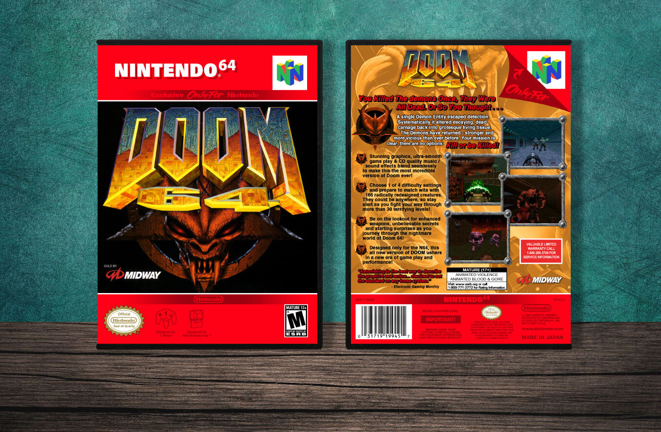 Doom 64, Case Color: DARK GREY (OEM DS CASE COLOR)
