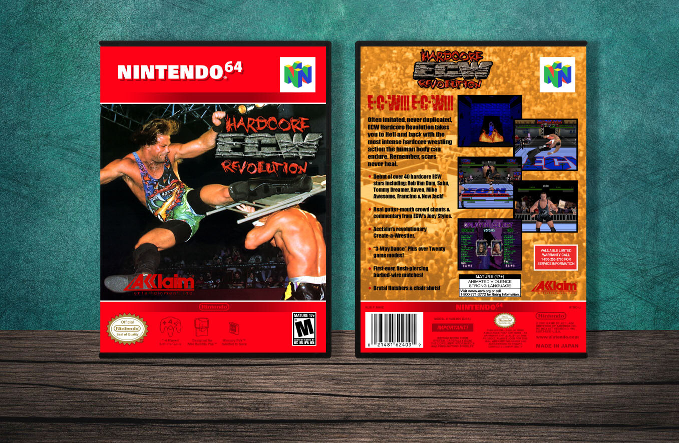 ECW Hardcore Revolution, Case Color: DARK GREY (OEM DS CASE COLOR)