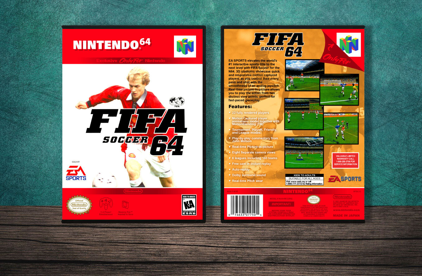 FIFA Soccer 64, Case Color: DARK GREY (OEM DS CASE COLOR)