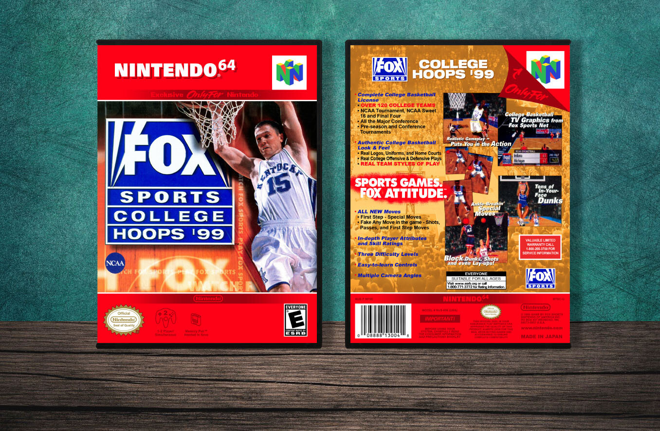 FOX Sports College Hoops &#39;99, Case Color: DARK GREY (OEM DS CASE COLOR)