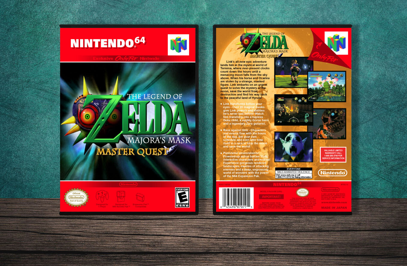 Legend of Zelda: Majora&#39;s Mask, The Master Quest, Case Color: DARK GREY (OEM DS CASE COLOR)