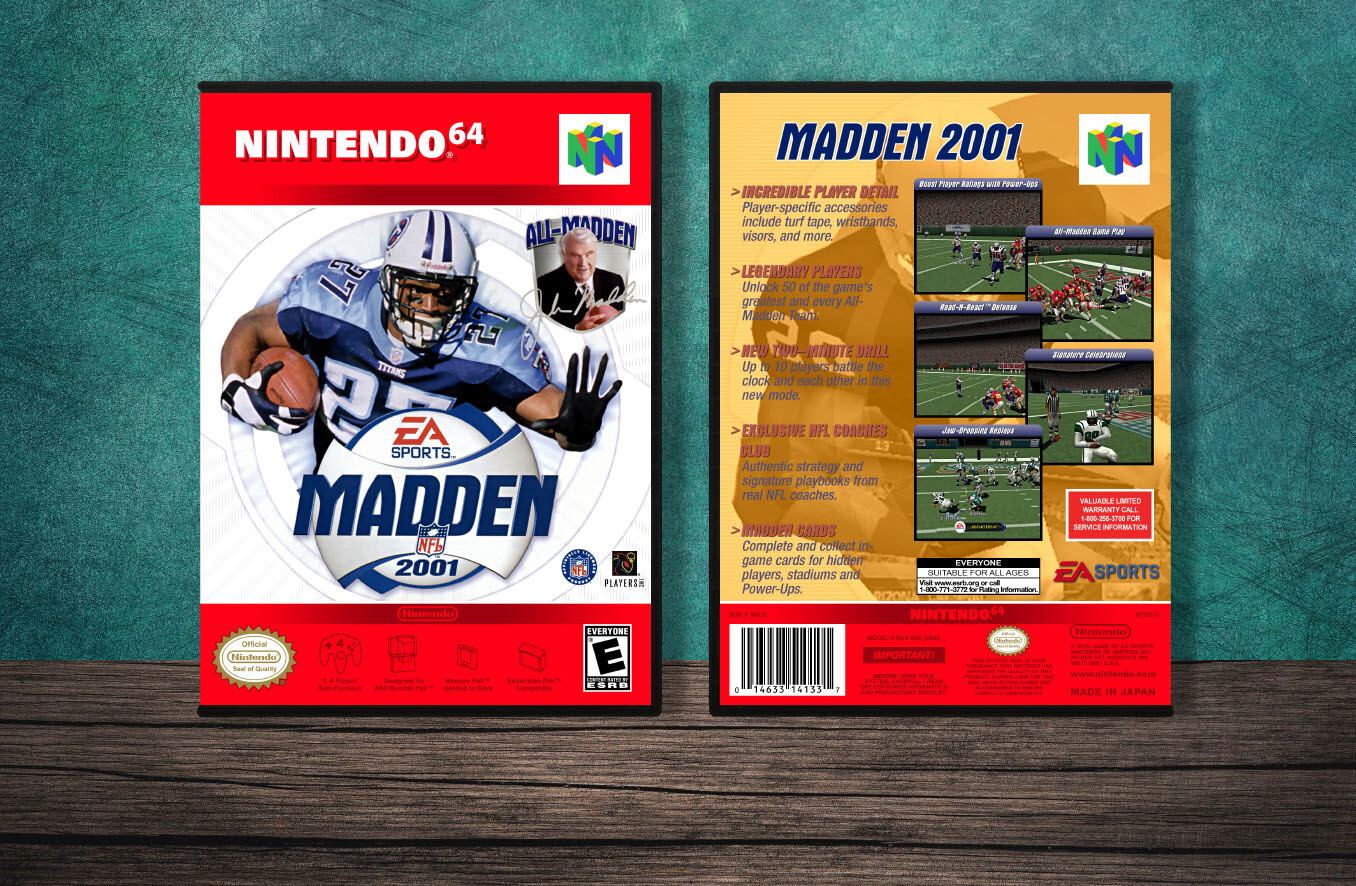 Madden 2001, Case Color: DARK GREY (OEM DS CASE COLOR)
