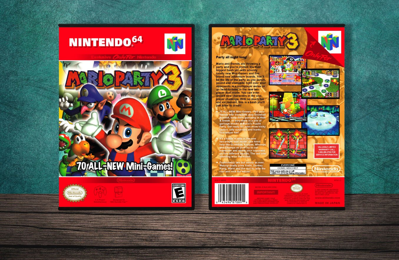 Mario Party 3, Case Color: DARK GREY (OEM DS CASE COLOR)