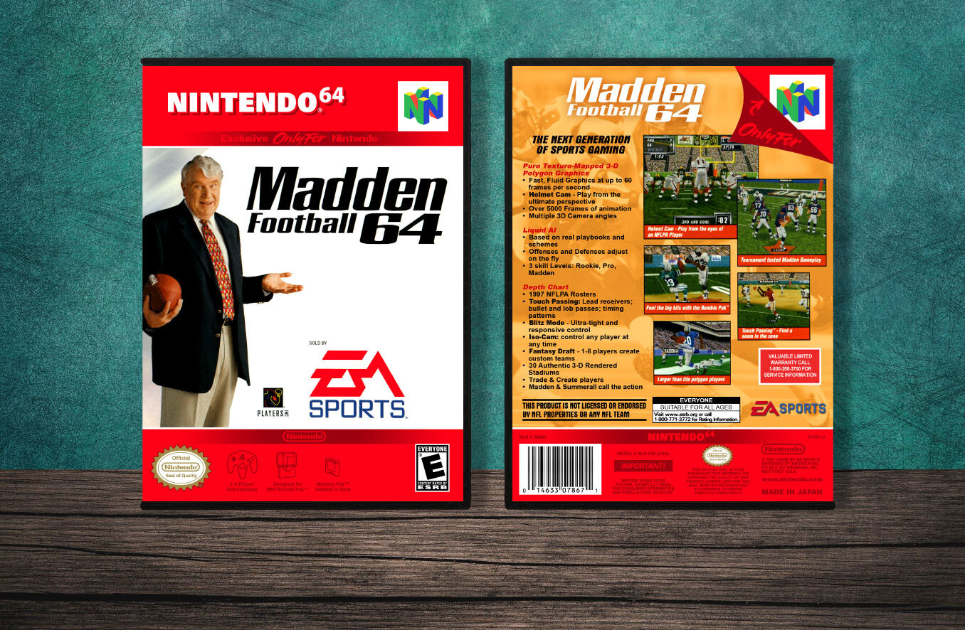 Madden Football 64, Case Color: DARK GREY (OEM DS CASE COLOR)