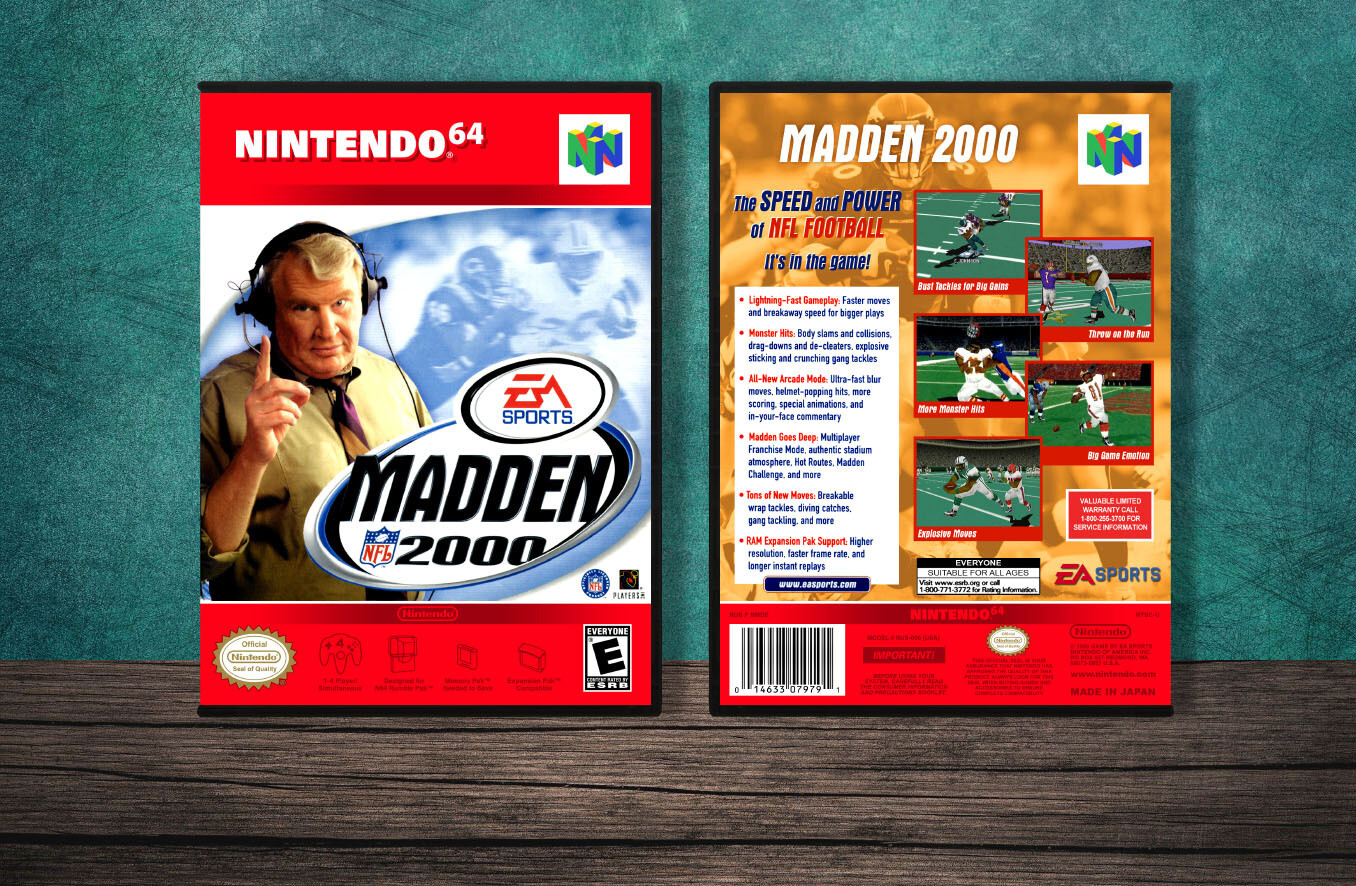 Madden 2000, Case Color: DARK GREY (OEM DS CASE COLOR)
