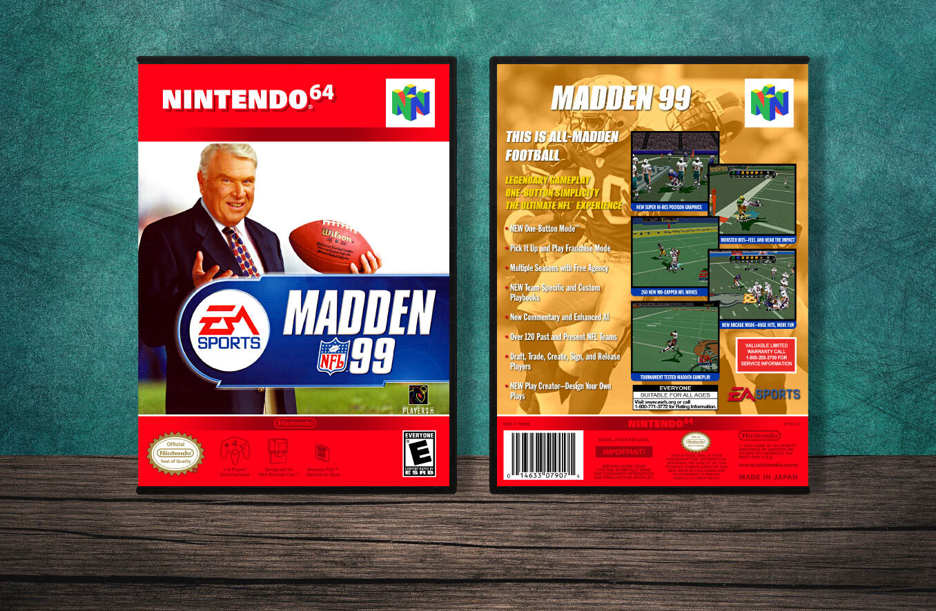 Madden &#39;99, Case Color: DARK GREY (OEM DS CASE COLOR)