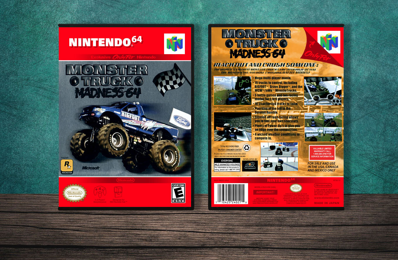 Monster Truck Madness, Case Color: DARK GREY (OEM DS CASE COLOR)