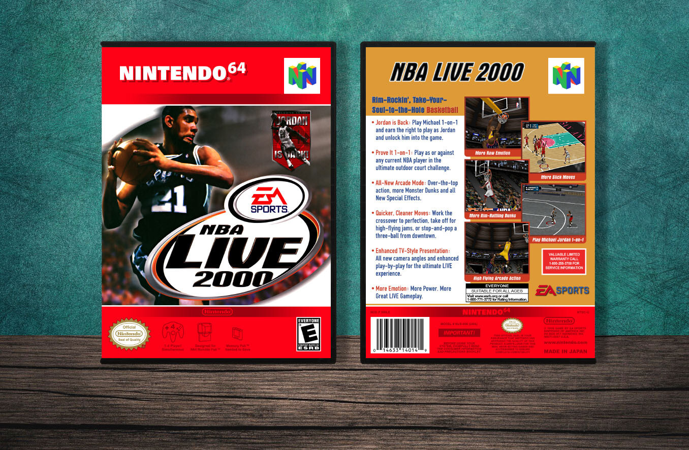 NBA Live 2000, Case Color: DARK GREY (OEM DS CASE COLOR)