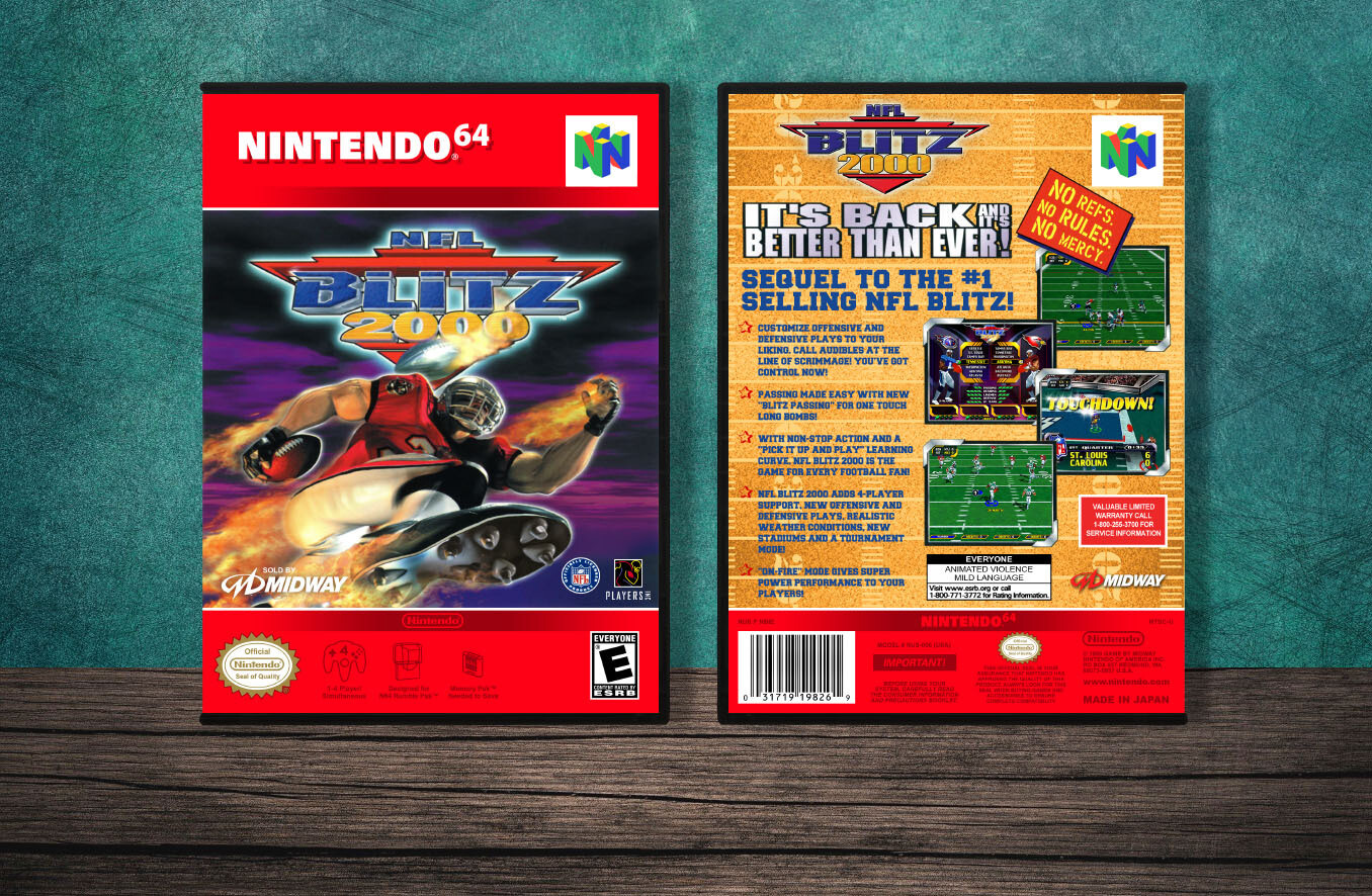 NFL Blitz 2000, Case Color: DARK GREY (OEM DS CASE COLOR)
