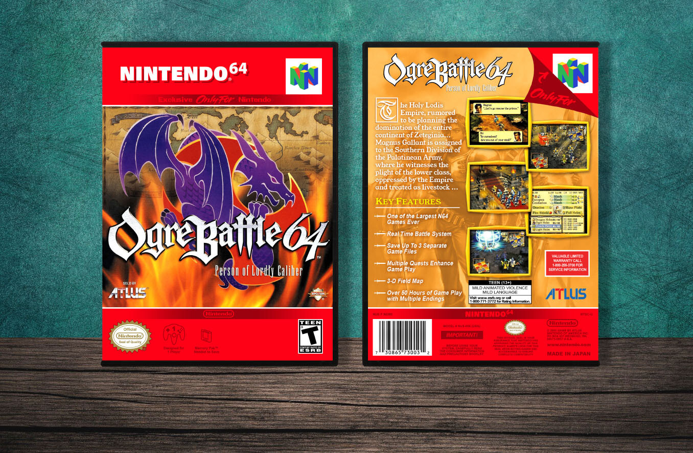 Ogre Battle 64, Case Color: DARK GREY (OEM DS CASE COLOR)