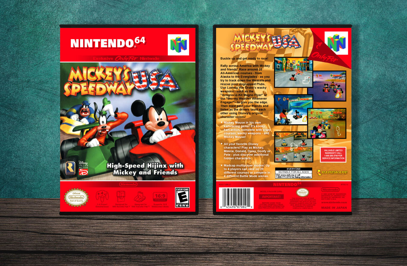 Mickey&#39;s Speedway USA, Case Color: DARK GREY (OEM DS CASE COLOR)