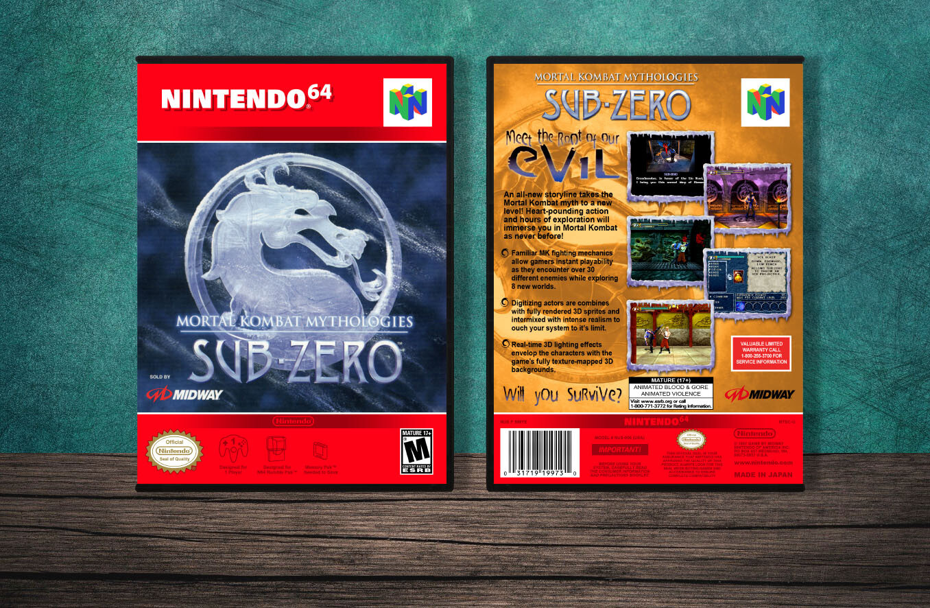 Mortal Kombat Mythologies: The Adventures of Sub-Zero, Case Color: DARK GREY (OEM DS CASE COLOR)