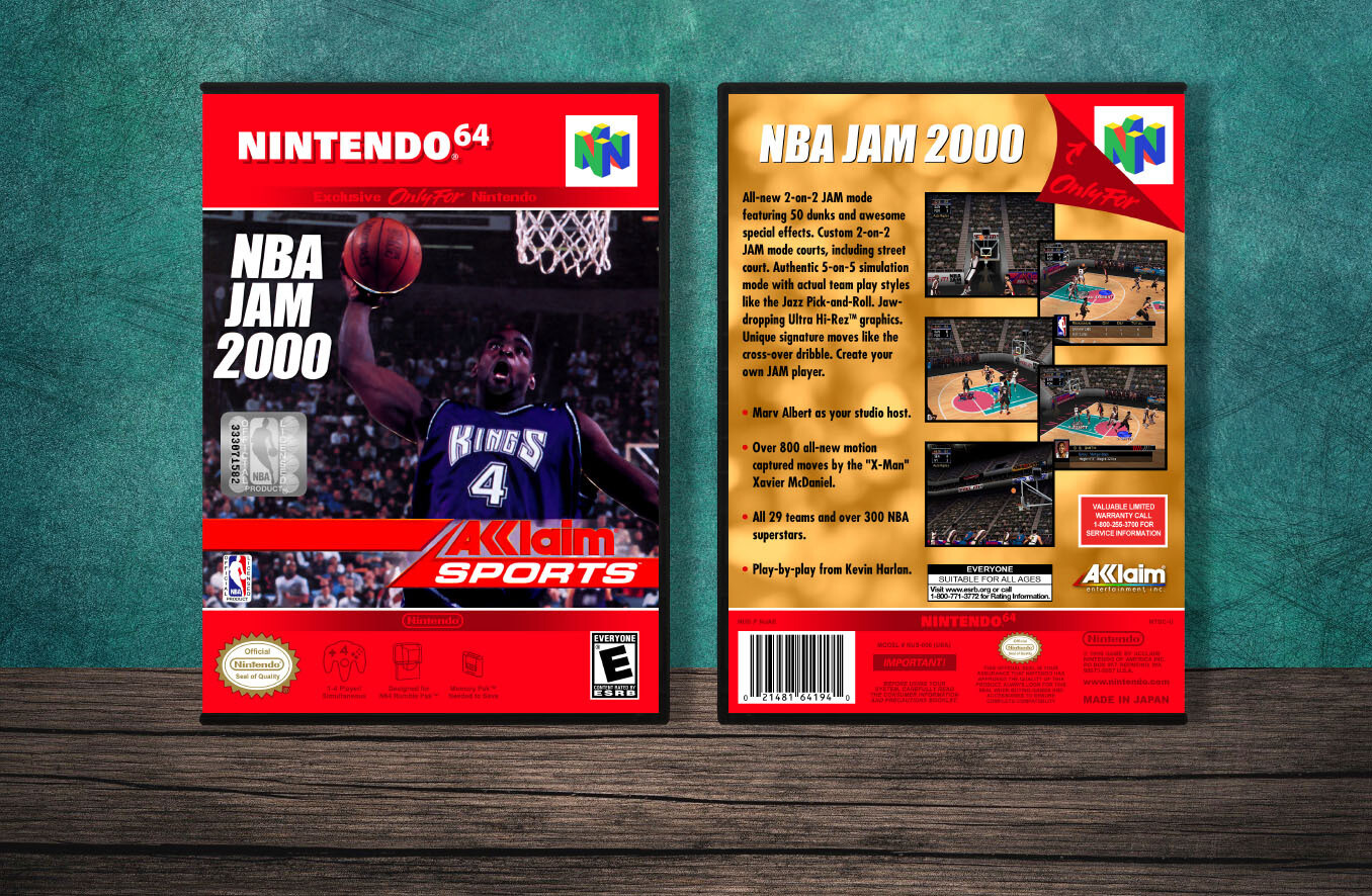 NBA Jam 2000, Case Color: DARK GREY (OEM DS CASE COLOR)