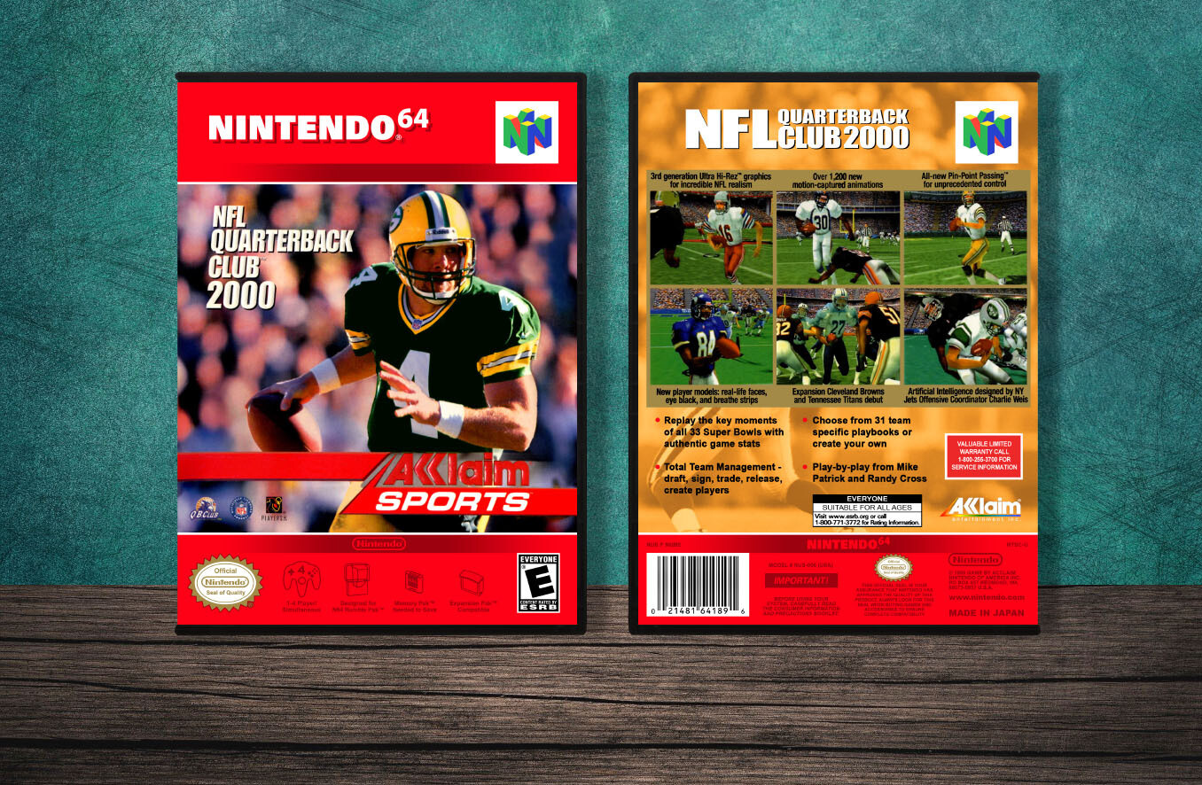 NFL Quarterback Club 2000, Case Color: DARK GREY (OEM DS CASE COLOR)